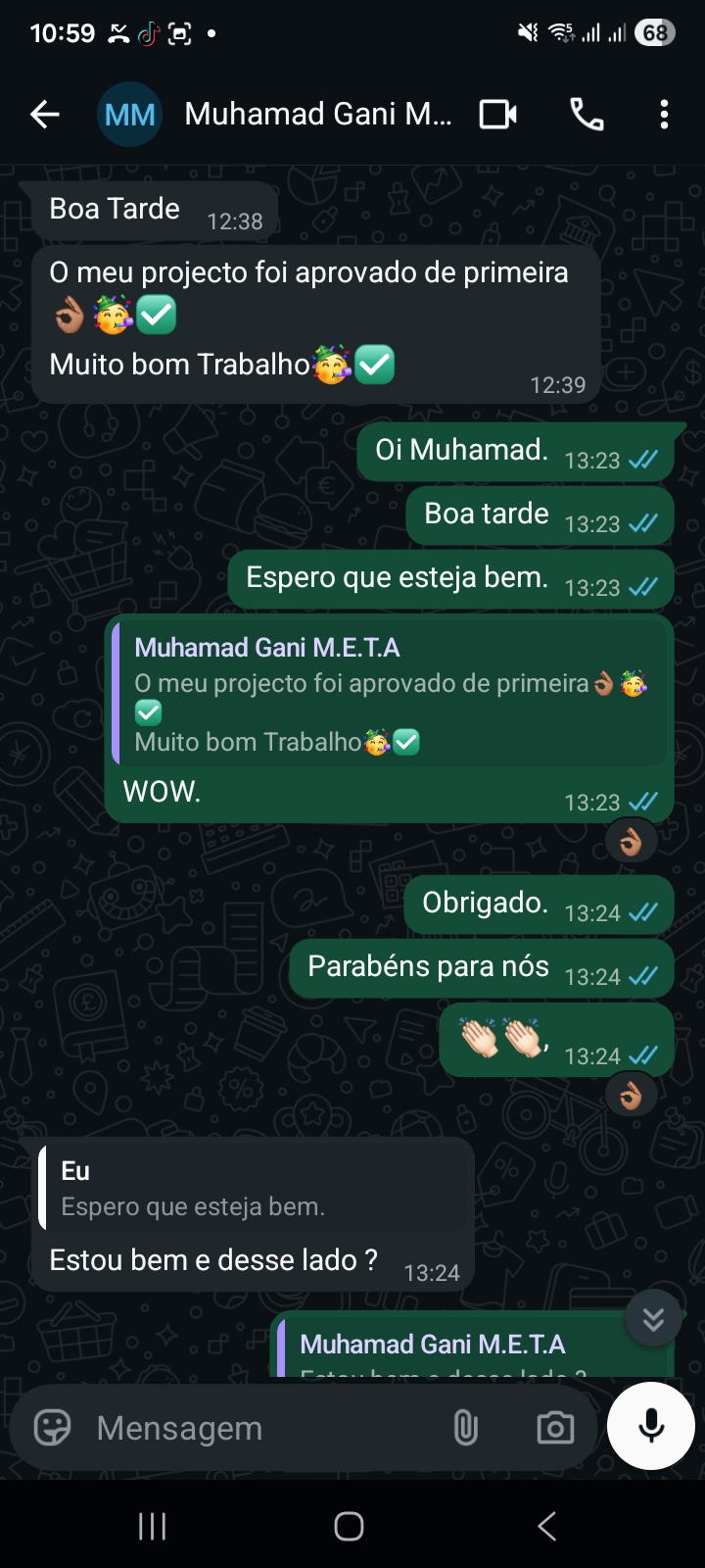 Depoimento WhatsApp