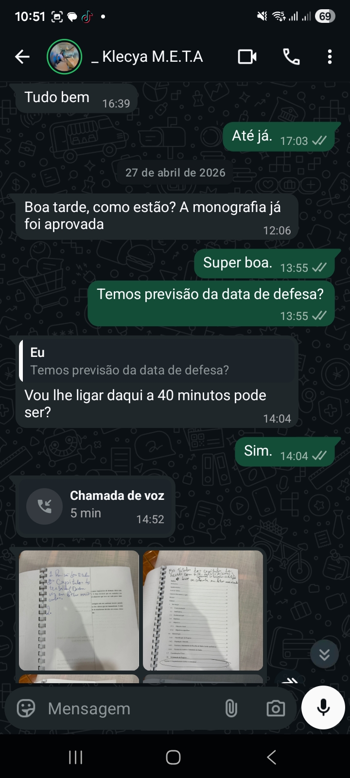 Depoimento WhatsApp