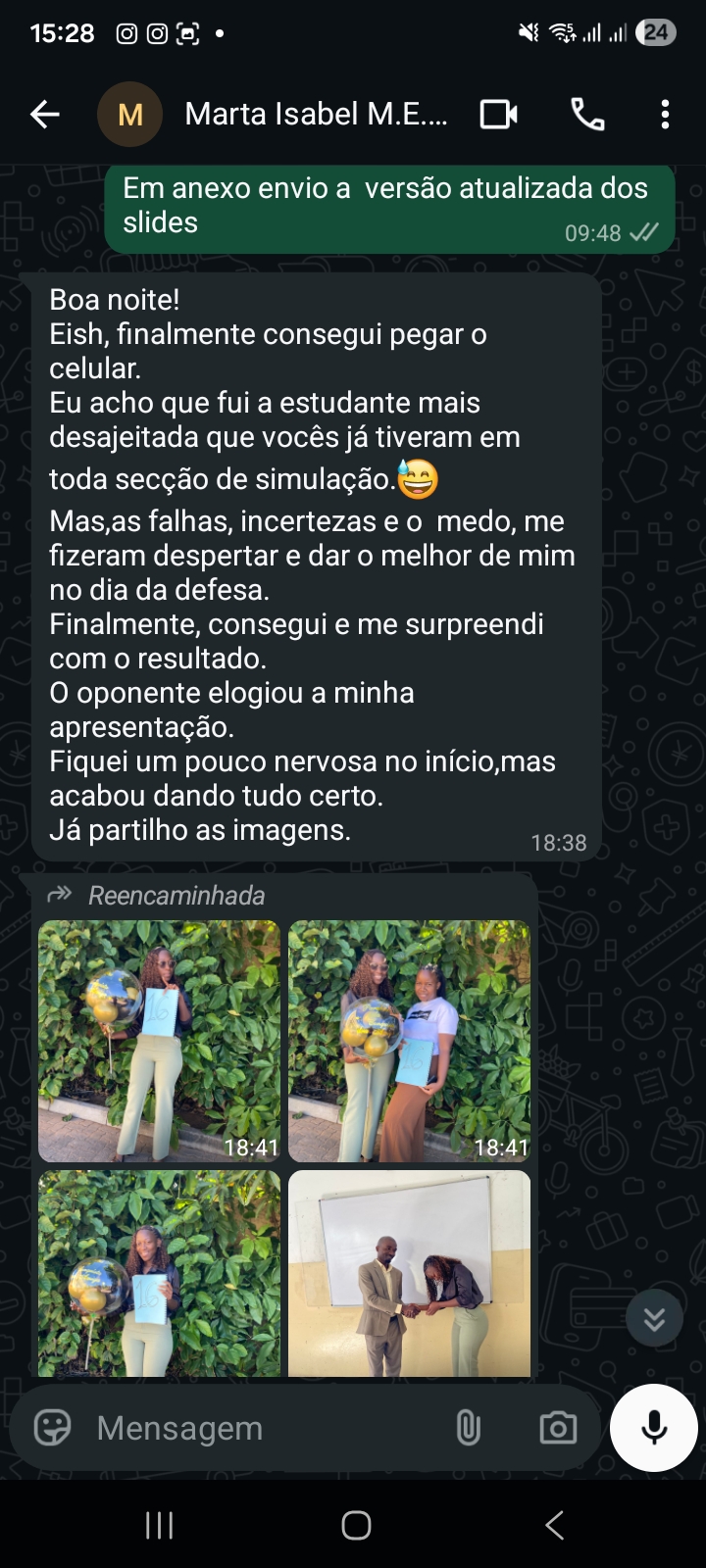 Depoimento após defesa