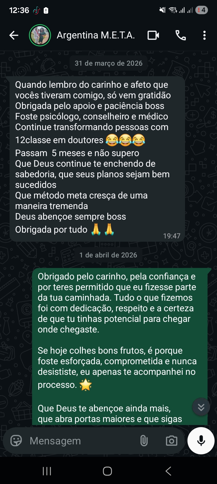 Depoimento WhatsApp